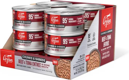 Original Chunks & Shreds Variety Pack Salmon & Chicken Entrees Wet Cat Food, 3-oz can, case of 12