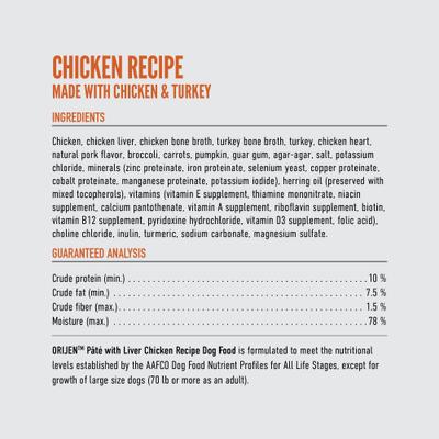 Pate Chicken with Liver Wet Dog Food, 12.8-oz, case of 12