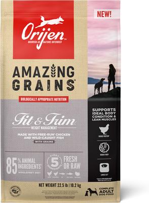 Amazing Grains Fit & Trim High-Protein Dry Dog Food, 4-lb bag