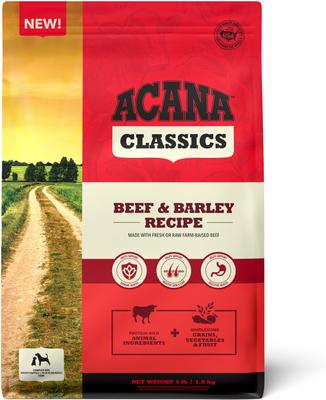 Classics Beef & Barley Dry Dog Food, 4-lb bag