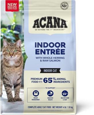 Indoor Entree Fish Dry Cat Food, 4-lb bag