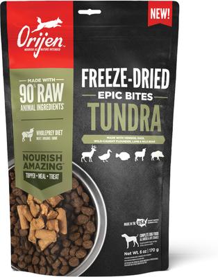 Tundra Epic Bites Freeze-Dried Dry Dog Food, 6-oz bag