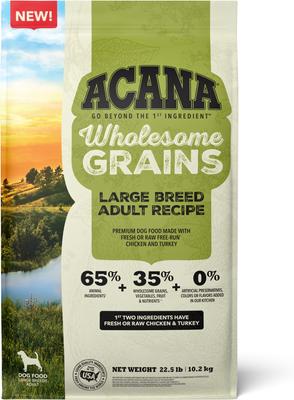 Wholesome Large Breed Adult Grains Dry Dog Food, 22.5-lb bag
