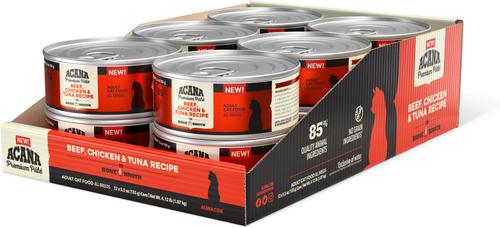 Premium Variety Pack Salmon, Chicken & Tuna Pate in Bone Broth Wet Cat Food, 3-oz can, case of 12