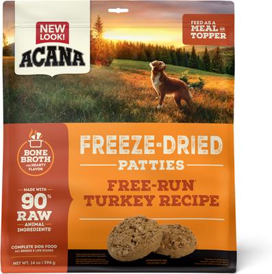 Ranch-Raised Beef Patties Grain-Free High-Protein Freeze-Dried Dog Food & Topper, 14-oz bag