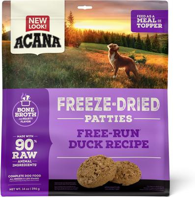 Ranch-Raised Beef Patties Grain-Free High-Protein Freeze-Dried Dog Food & Topper, 14-oz bag
