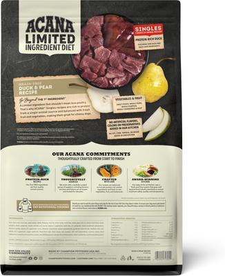 Bundle: ACANA Premium Chunks Duck Recipe in Bone Broth Wet Food + Singles Limited Ingredient Duck & Pear Dry Dog Food