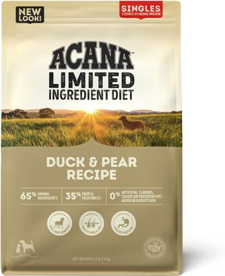 Bundle: ACANA Premium Chunks Duck Recipe in Bone Broth Wet Food + Singles Limited Ingredient Duck & Pear Dry Dog Food