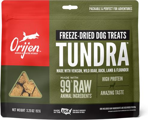Tundra Grain-Free High-Protein Freeze-Dried Dog Treats, 3.25-oz bag