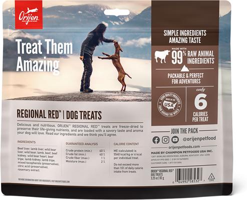 Regional Red Grain-Free High-Protein Freeze-Dried Dog Treats, 3.25-oz bag