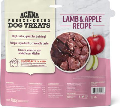 Singles Lamb & Apple Grain-Free Limited Ingredients & Freeze-Dried Dog Treats, 3.25-oz bag