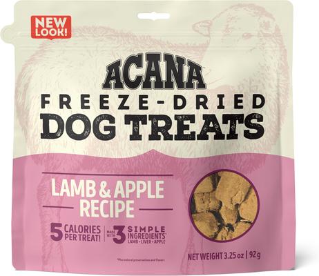 Singles Lamb & Apple Grain-Free Limited Ingredients & Freeze-Dried Dog Treats, 3.25-oz bag