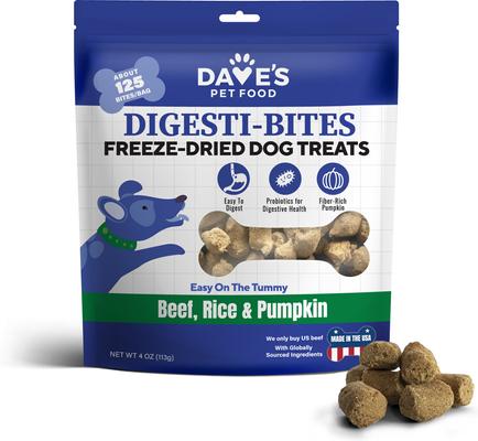 Beef, Rice & Pumpkin High-Protein Freeze-Dried Dog Treats, 12-oz bag