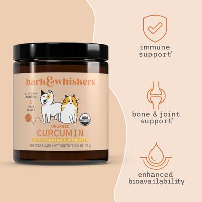 Organic Curcumin Dog & Cat Supplement, 2.64-oz jar