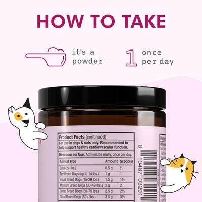 Heart Health Dog & Cat Supplement, 3.17-oz jar