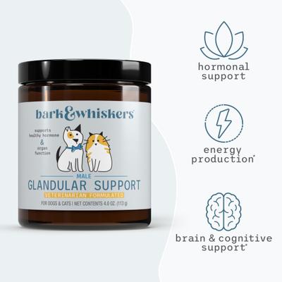 Suplemento para el apoyo glandular de mascotas para perros machos