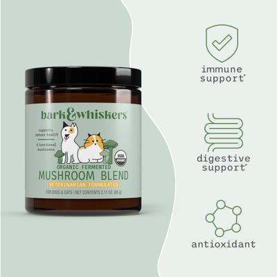 Fermented Mushroom Blend Dog & Cat Supplement, 2.1-oz jar