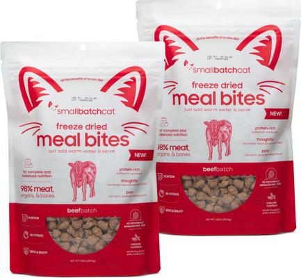 Non-GMO Beef Meal Bites Freeze-Dried Cat Food, 10-oz bag