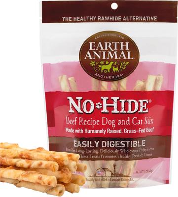 No-Hide Stix Long Lasting Natural Rawhide Alternative Chicken Recipe Chew Dog & Cat Treat Sticks, 20 count