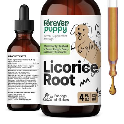 Licorice Root Drops Respiratory Supplement for Dogs, 4-fl oz bottle