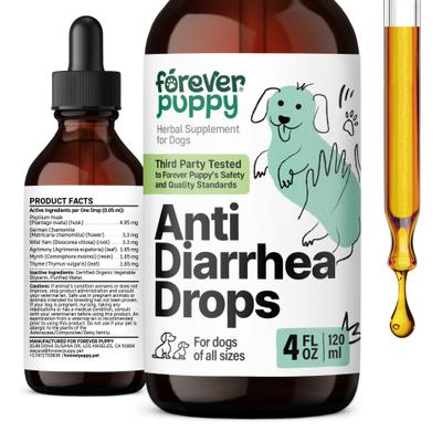 Anti Diarrhea Drops Digestive Supplement for Dogs, 4-fl oz bottle