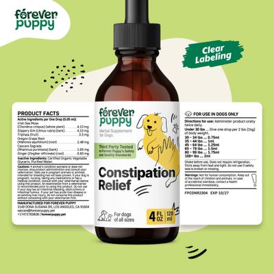 Constipation Relief Drops Digestive Supplement for Dogs, 4-fl oz bottle