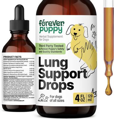 Lung Support Drops Respiratory Supplement for Dogs, 4-fl oz bottle