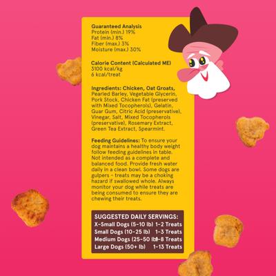 Clucky Nuggy Yumz Chicken Nugget Recipe Soft Baked Dog Treats, 10-oz bag