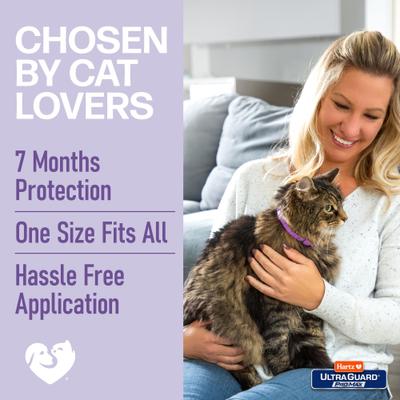 Collar para gatos UltraGuard ProMax contra pulgas y garrapatas, morado, 2 unidades