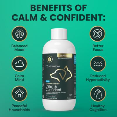 Veterinary Strength Calm & Confident Composure Pro Liquid Calming Supplement for Dogs & Cats, 8-fl oz bottle