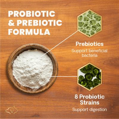 Veterinary Strength Gut Health Entero Flora Pro Powder Digestive Supplement for Dogs & Cats, 60-g jar