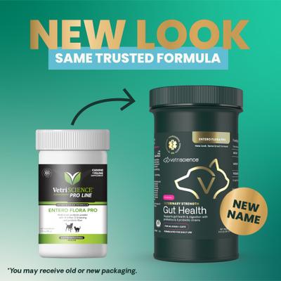 Veterinary Strength Gut Health Entero Flora Pro Powder Digestive Supplement for Dogs & Cats, 60-g jar