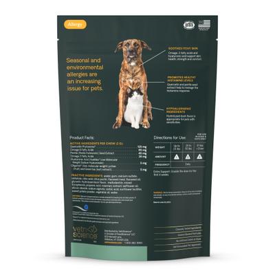 Veterinary Strength Allergy & Itch Support Derma Strength Pro Duck Flavored Soft Chew Allergy Supplement for Cats & Dogs, 90 count