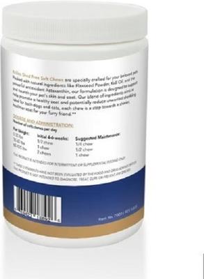 Krillex Shed Free Soft Chew Skin & Coat Dog Supplement, 60 count