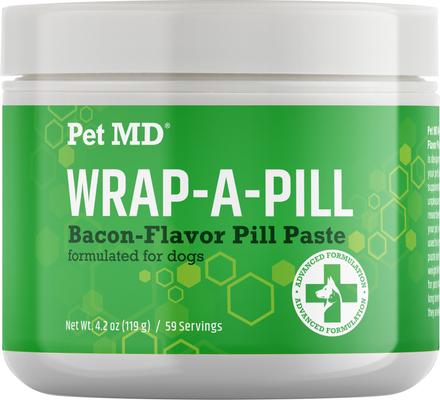 Wrap-A-Pill Peanut Butter Flavored Pill Paste Nutritional Supplement for Dogs & Cats, 4.2-oz tub