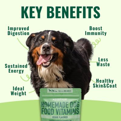 Homemade Dog Food Veggie Flavored Powder Multivitamins for Dogs, 1-lb bag