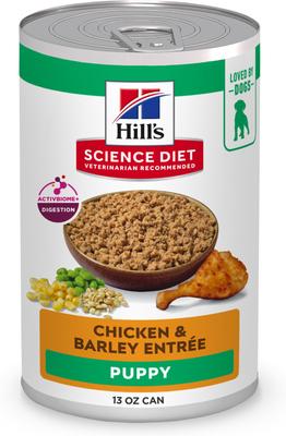 Puppy Chicken & Barley Entree Canned Wet Dog Food, 13-oz can, case of 12