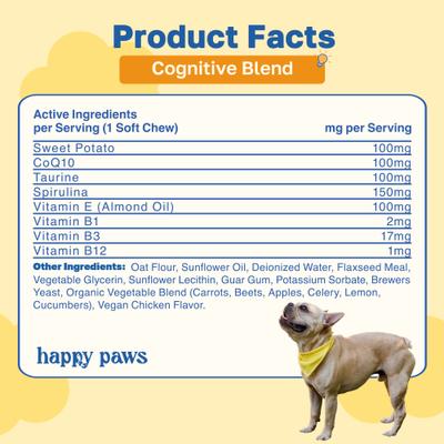 Cognitive Soft Chews Supplement for Dogs, 100 count