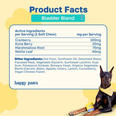 Bladder Health Soft Chews Supplement for Dogs, 100 count