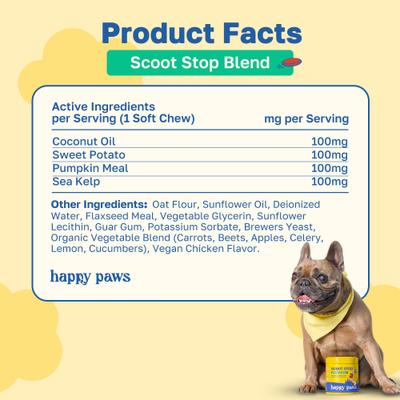 Stop Scoot Anal Gland Support Soft Chews Supplement for Dogs, 100 count