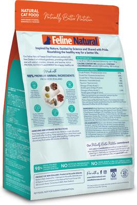 New Zealand Beef & Hoki Feast Grain-Free Freeze-Dried Cat Food, 11-oz bag