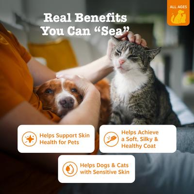 Zesty Paws, Wild Alaskan Omega 3, Skin and Coat para Perros y Gatos. 227, 454 y 908 ml.
