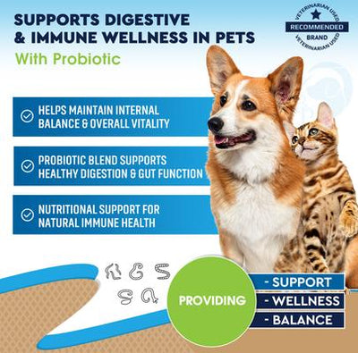 Natural Intestinal Defense with Probiotic for Internal Health & Antioxidant in Cats & Dogs, 2-fl oz bottle