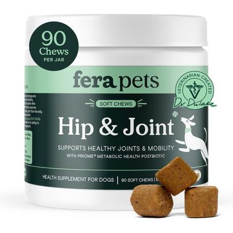 Fera Pets, Hip + Joint Support for Dogs. 10, 30 y 90 chews