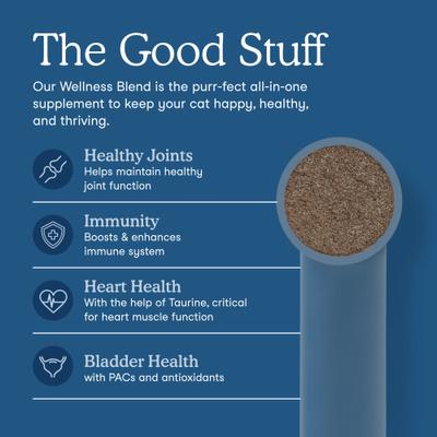 Wellness Blend Powdered Supplement for Cats, 2.1-oz jar