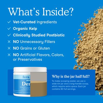 Dental Support Powder Supplement for Dogs & Cats, 2.1-oz jar