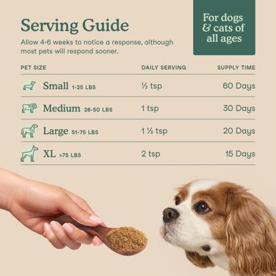 Whole Food Multivitamin Powder Topper for Dogs & Cats, 3.7-oz pouch