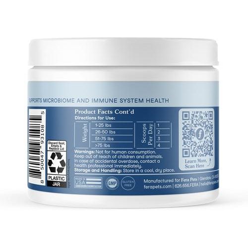 Fera Pets, Postbiotics Plus for Dogs and Cats. 120 scoops