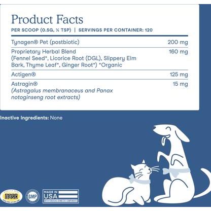 Fera Pets, Postbiotics Plus for Dogs and Cats. 120 scoops