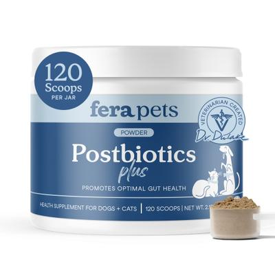 Postbiotics Plus Powder Digestive Aid Supplement for Dogs & Cats, 2.10-oz jar